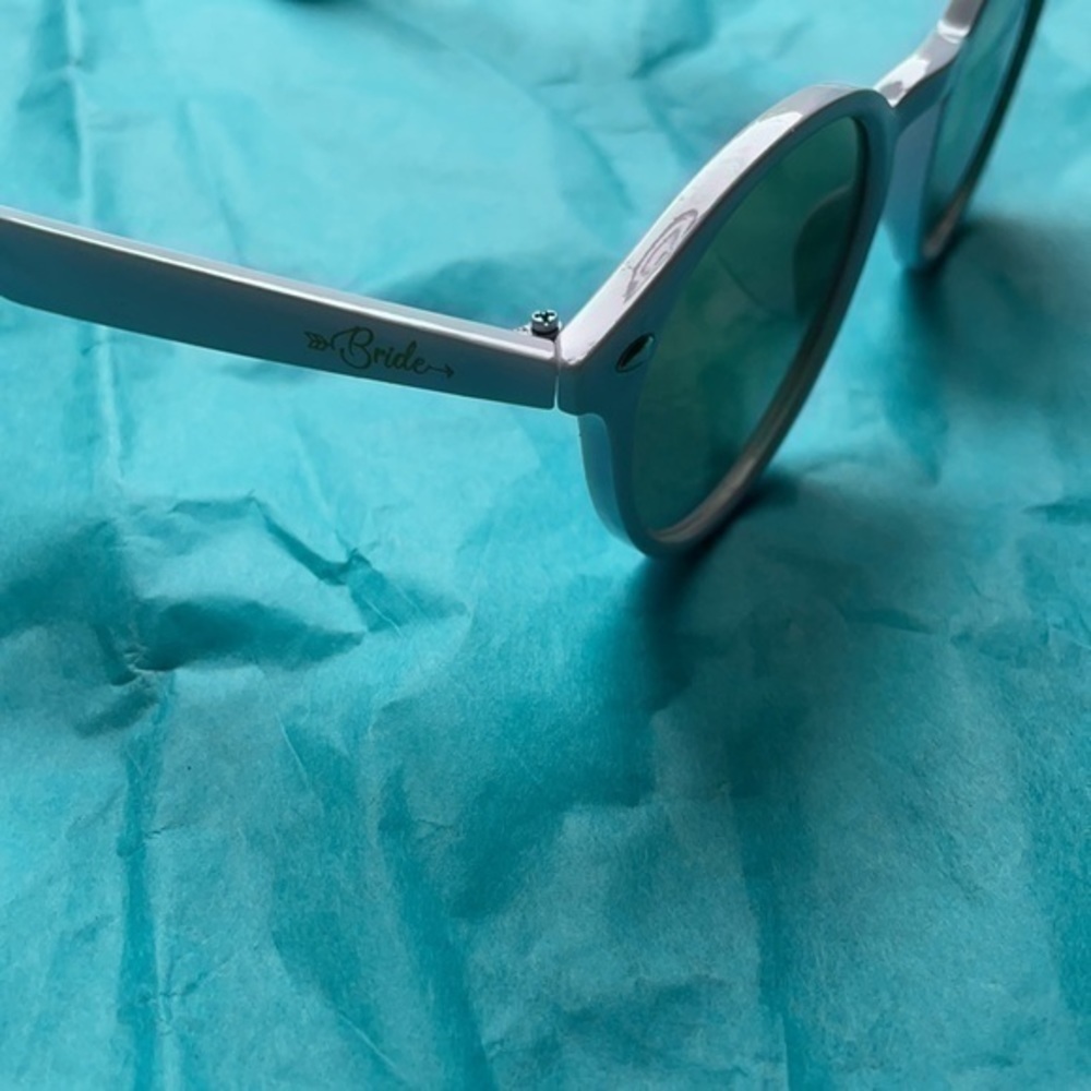 Bride sunglasses white frames Bride gold logo on each side black mirror lenses - Picture 5 of 9